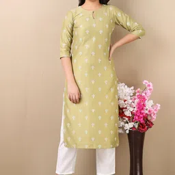 V TRADITION Women Green Printed Kurta with Trousers-image-28