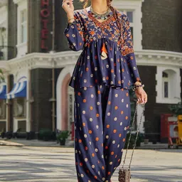 Rustorange Women Floral Printed Empire Kurti with Palazzos-picture-56
