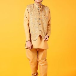 V-Mart Boys Regular Sequinned Kurta with Pyjamas-51