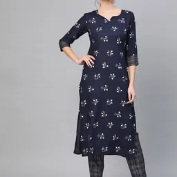 Idalia Floral Printed Kurta with Trousers-picture-10