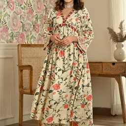 Rustorange Floral Printed Kurta with Salwar-picture-29