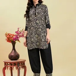 Anouk Floral Printed Regular Kurta with Harem Pants-image-72