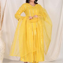 Do Dhaage Striped Regular Pure Cotton Kurta with Trousers & Dupatta-picture-52