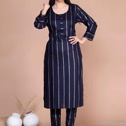 MIRAVAN Striped Pakistani Kurta with Trouser-47