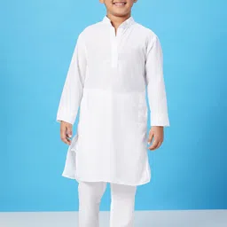 Stylo Bug Boys White Kurta with Pyjamas Kurta Set-picture-32