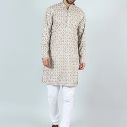 Wintage  Ethnic Motifs Printed Straight Kurta With Pyjamas-image-38