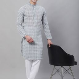SOJANYA Embroidered Pure Cotton Kurta with Churidar-image-51