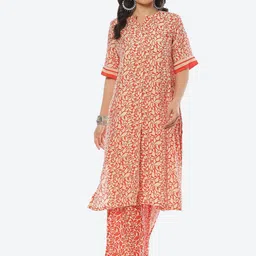 Biba Women Floral Printed Kurta with Palazzos-picture-26