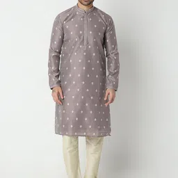 Ethnicity Men Ethnic Motifs Embroidered Regular Thread Work Kurta with Churidar-16