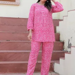 HEBA Bandhani Printed Tunic With Trouser-34