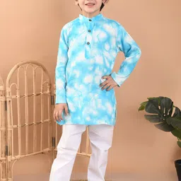 Superminis Boys Dyed Regular Kurta with Pyjamas-30
