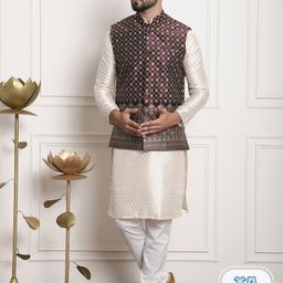 SOJANYA Paisley Printed Kurta With Churidar-picture-37
