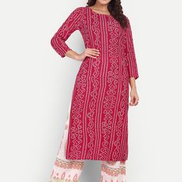 Aarti  Fashion Ethnic Motifs Printed Round Neck Pure Cotton Kurta with Palazzos-picture-31