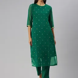 KALINI Regular Kurta with Trousers-picture-20