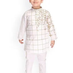 BAESD Boys Printed Regular Pure Cotton Kurta with Pyjamas-4