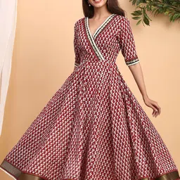 GILLORI Embroidered Gotta Patti Pure Cotton Kurta with Palazzos & Dupatta-45