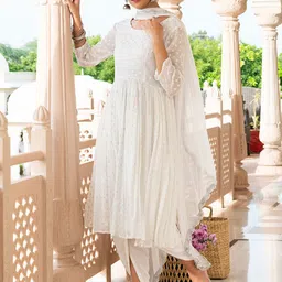 EverBloom Self Design Anarkali Kurta with Dhoti Pants & Dupatta-image-39