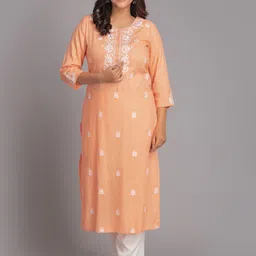 SUTI Ethnic Motifs Embroidered Thread Work Kurta With Trousers-picture-9