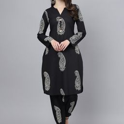 Divena Ethnic Motifs Printed Pure Cotton Kurta with Patiala-picture-11