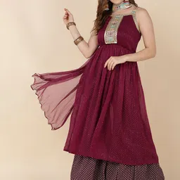 JAIPUR PRIME Yoke Design Empire Kurta with Sharara & Dupatta-picture-29