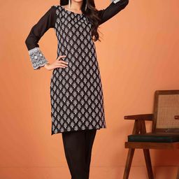 Sangria Ethnic Motifs Embroidered Pure Cotton Kurta Set-picture-40