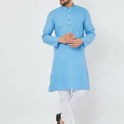Armaan Ethnic Men Blue Kurta with Pyjama-image-59