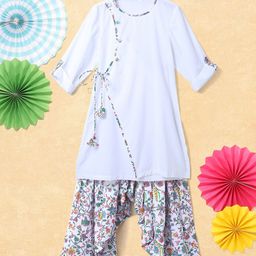 Nino Bambino Boys Pure Cotton Angrakha Kurta with Salwar-30