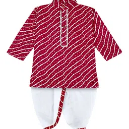 BAESD Infant Boys Striped Gotta Patti Kurta With Dhoti Pant-56
