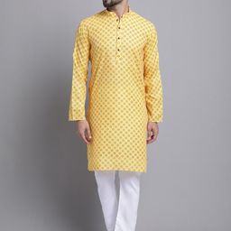 Armaan Ethnic Ethnic Motifs Printed Mandarin Collar Kurta with Pyjamas-image-52