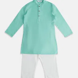 indus route by Pantaloons Boys Mandarin Collar Kurta With Trousers-58
