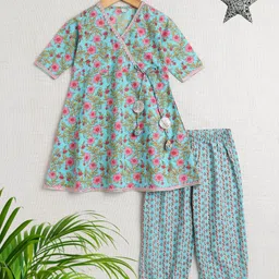 The Magic Wand Girls Floral Printed Regular Gotta Patti Kurta with Salwar-picture-37