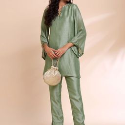 RIRASA Notch Neck Tunic with Trousers-35