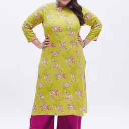 Tissu Plus Size Floral Printed Kurta with Palazzos-image-42