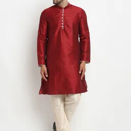 Armaan Ethnic Men Dupion Silk Kurta with Churidar-picture-38