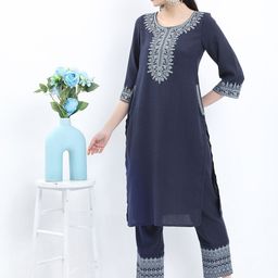 Vishudh Ethnic Motifs Embroidered Kurta With Palazzos-image-41