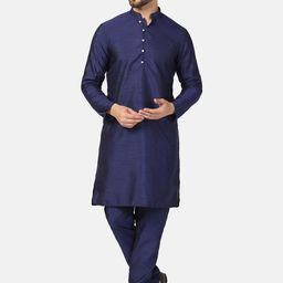 TAHVO Regular Dupion Silk Kurta With Churidar-picture-12