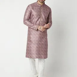 Ethnicity Men Floral Printed Regular Kurta with Churidar-28
