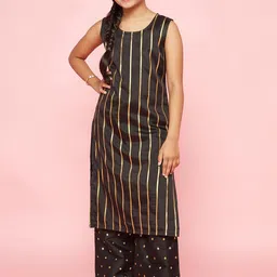 Aks Kids Girls Striped Kurta with Palazzos-image-10