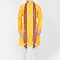 SG LEMAN Self Design Mandarin Collar Regular Kurta With Pyjamas & Dupatta-picture-17