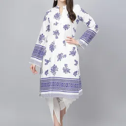 Divena Floral Printed Pure Cotton Kurta with Dhoti Pants-image-32