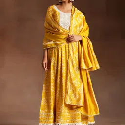 Libas Ethnic Motifs Printed Thread Work Anarkali Kurta With Churidar & Dupatta-image-67