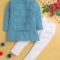 Jeetethnics Boys Band Collar Straight Kurta with Pyjamas-24