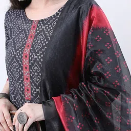 KETCH Ethnic Motifs Printed Regular Kurta with Trousers & With Dupatta image 4