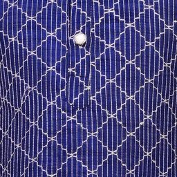 BT DEZINES Boys Embroidered Regular Sequinned Raw Silk Kurta with Pyjamas image 3