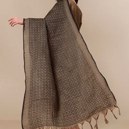 KALINI Thread Work Self Checked Desing Straight Kurta with Trousers with Dupatta image 5