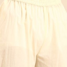 SHOWOFF Floral Printed Panelled Mirror Work Block Print Kurta with Trousers & Dupatta image 3