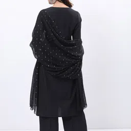 Vishudh Ethnic Motifs Embroidered Kurta With Palazzos & Dupatta image 3