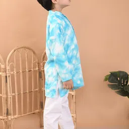 Superminis Boys Dyed Regular Kurta with Pyjamas image 5
