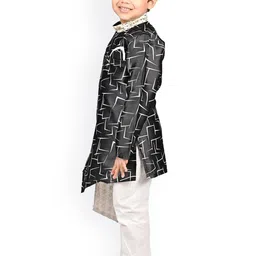 BAESD Boys Abstract Printed Regular Kurta with Pyjamas image 4