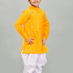 BAESD Boys Ethnic Embroidered Regular Sequinned Kurta with Patiala image 4